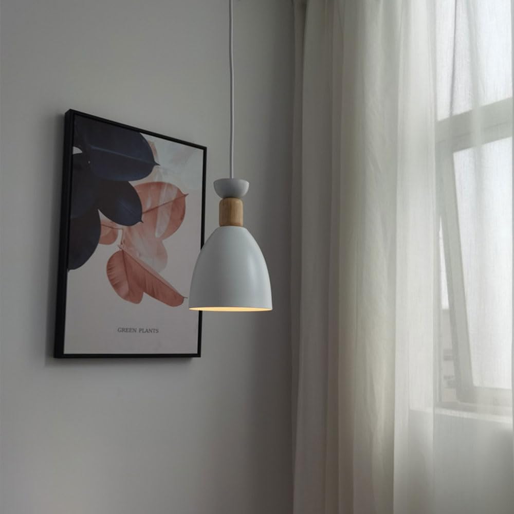 Lampara Colgante Copa Blanco - Imagen 3