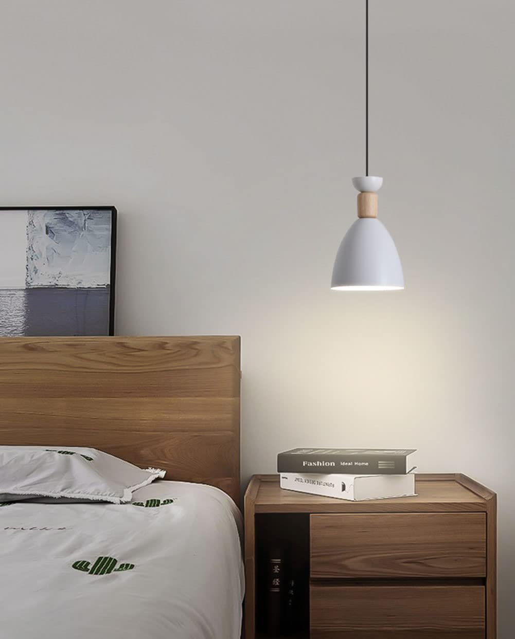 Lampara Colgante Copa Blanco - Imagen 2