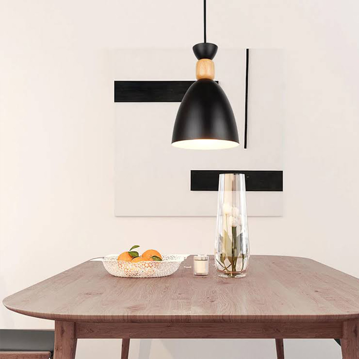 Lampara Colgante Copa Negro - Imagen 2